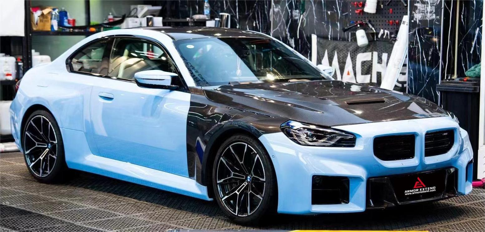 BMW M2 & M2C G87 2023 2024?with Aftermarket Parts - AE Style Front Fenders Carbon Fiber from ArmorExtend
