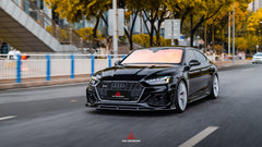 Audi RS5 B9.5 2020 2021 2022 2023 2024?with Aftermarket Parts - AE Style Front Lip Carbon Fiber from ArmorExtend
