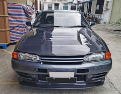 Nissan R32 Skyline GTR 1989 1990 1991 1992 1993 1994 with Aftermarket Parts - JUN Style Front Lip Carbon Fiber / FRP from EPR USA