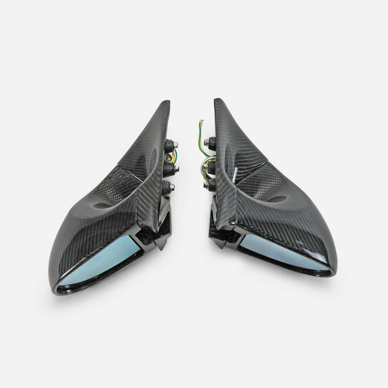 Nissan R32 Skyline GTR 1989 1990 1991 1992 1993 1994 & R32 Skyline GTS 1989 1990 1991 1992 1993 1994 with Aftermarket Parts - GND-R Style Mirror (Right Hand Drive Vehicle) Carbon Fiber / FRP from EPR USA