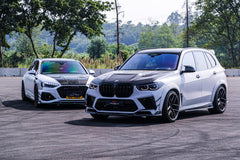 BMW X5M X5MC F95 Pre-LCI 2020 2021 2022 2023 with Aftermarket Parts - AE Style Wheel Arches Carbon Fiber?from ArmorExtend
