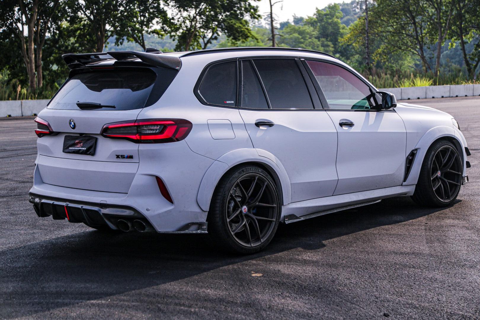 BMW X5M X5MC F95 Pre-LCI 2020 2021 2022 2023 with Aftermarket Parts - AE Style Wheel Arches Carbon Fiber?from ArmorExtend