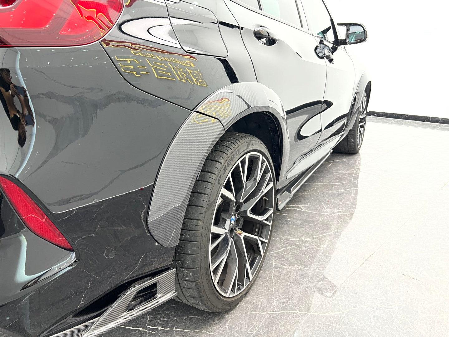 BMW X5M X5MC F95 Pre-LCI 2020 2021 2022 2023 with Aftermarket Parts - AE Style Wheel Arches Carbon Fiber?from ArmorExtend