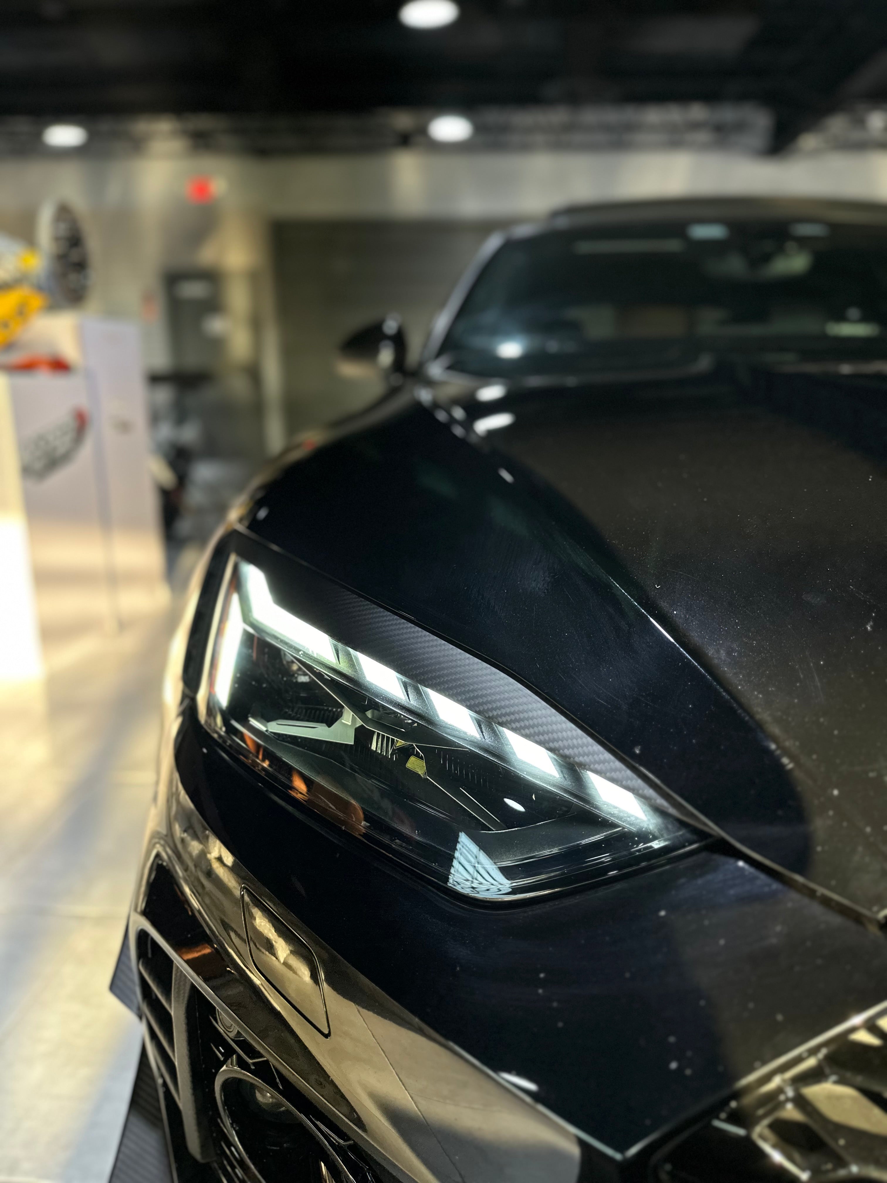 Audi RS5 S5 A5 B9 B9.5  2017-ON with Aftermarket Parts - Eyebrows Eyelids Pre-preg Carbon Fiber from Karbel Carbon