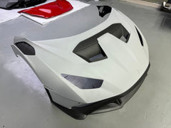 Lamborghini Huracan STO 2021 2022 2023 2024 with Aftermarket Parts - 1:1 Clamshell Replacement Front Bumper Hood Pre-preg Carbon Fiber / FRP from Aero Republic