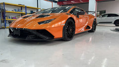 Lamborghini Huracan STO 2021 2022 2023 2024 with Aftermarket Parts - 1:1 Clamshell Replacement Front Bumper Hood Pre-preg Carbon Fiber / FRP from Aero Republic
