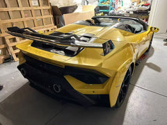 Lamborghini Huracan STO 2021 2022 2023 2024 with Aftermarket Parts - 1:1 STO OEM Style Rear Wing & Rear Wing Side Board Pre-preg Carbon Fiber / FRP from Aero Republic