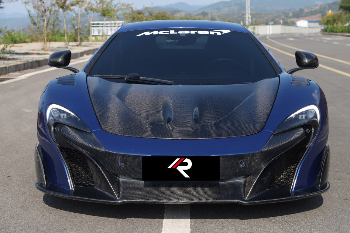 McLaren 650S MP4-12C 2012 2013 2014 2015 2016 with Aftermarket Parts - 675LT Style Front Bumper Carbon Fiber / FRP from Aero Republic