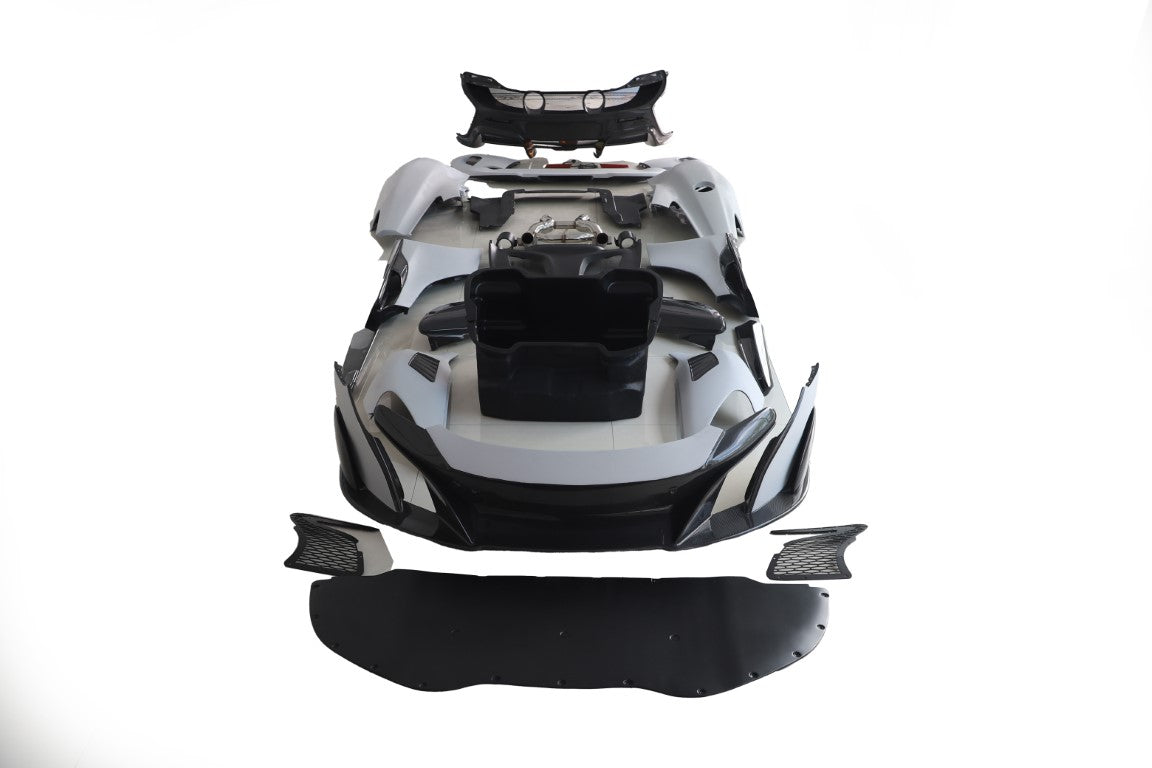 McLaren 650S MP4-12C 2012 2013 2014 2015 2016 with Aftermarket Parts - 675LT Style Full Body Kit Carbon Fiber / FRP from Aero Republic