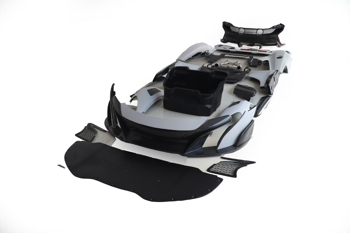 McLaren 650S MP4-12C 2012 2013 2014 2015 2016 with Aftermarket Parts - 675LT Style Full Body Kit Carbon Fiber / FRP from Aero Republic