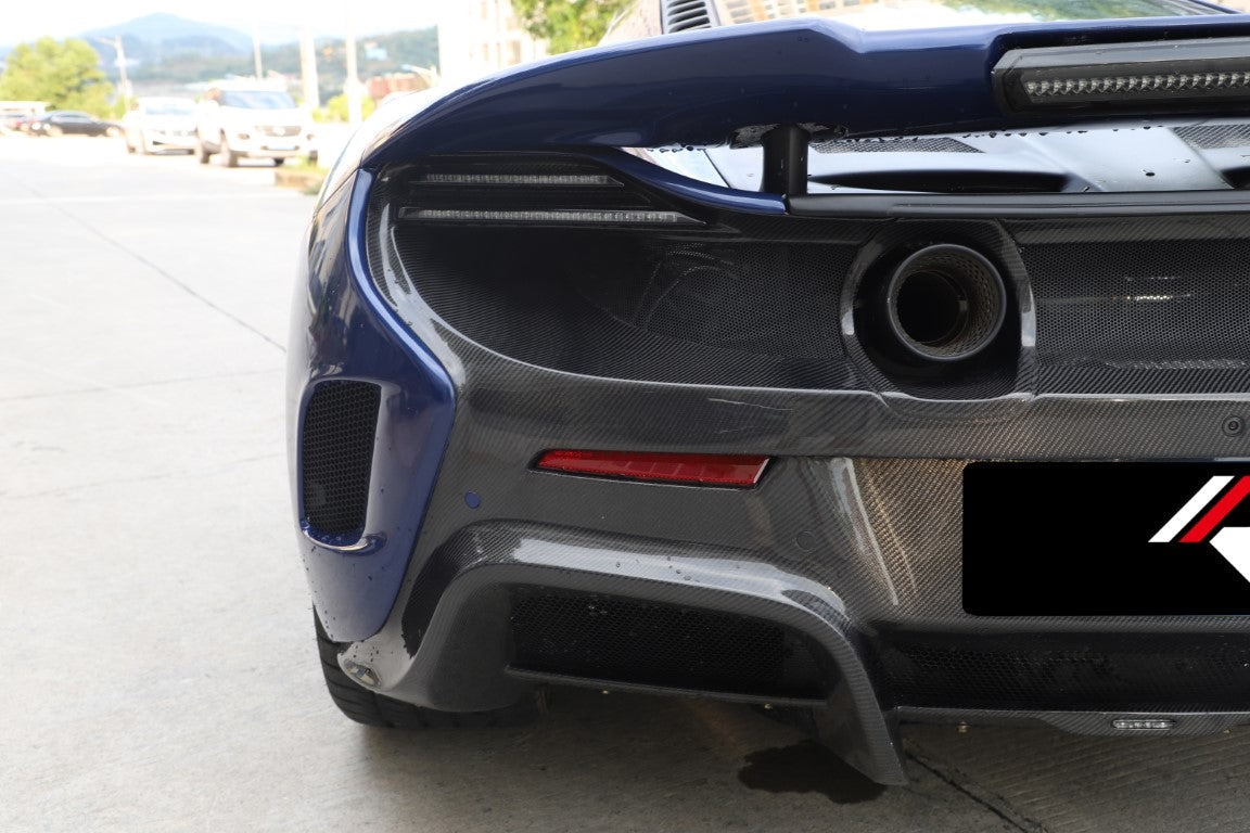 McLaren 650S MP4-12C 2012 2013 2014 2015 2016 with Aftermarket Parts - 675LT Style Rear Bumper Carbon Fiber / FRP from Aero Republic