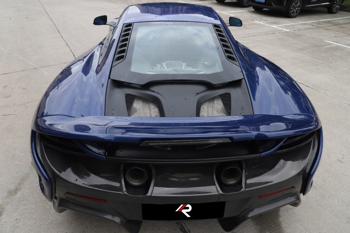 McLaren 650S MP4-12C 2012 2013 2014 2015 2016 with Aftermarket Parts - 675LT Style Rear Spoiler Carbon Fiber / FRP from Aero Republic