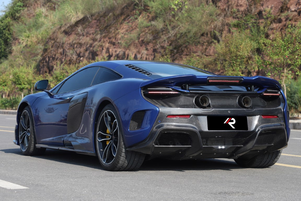 McLaren 650S MP4-12C 2012 2013 2014 2015 2016 with Aftermarket Parts - 675LT Style Side Skirts Carbon Fiber / FRP from Aero Republic