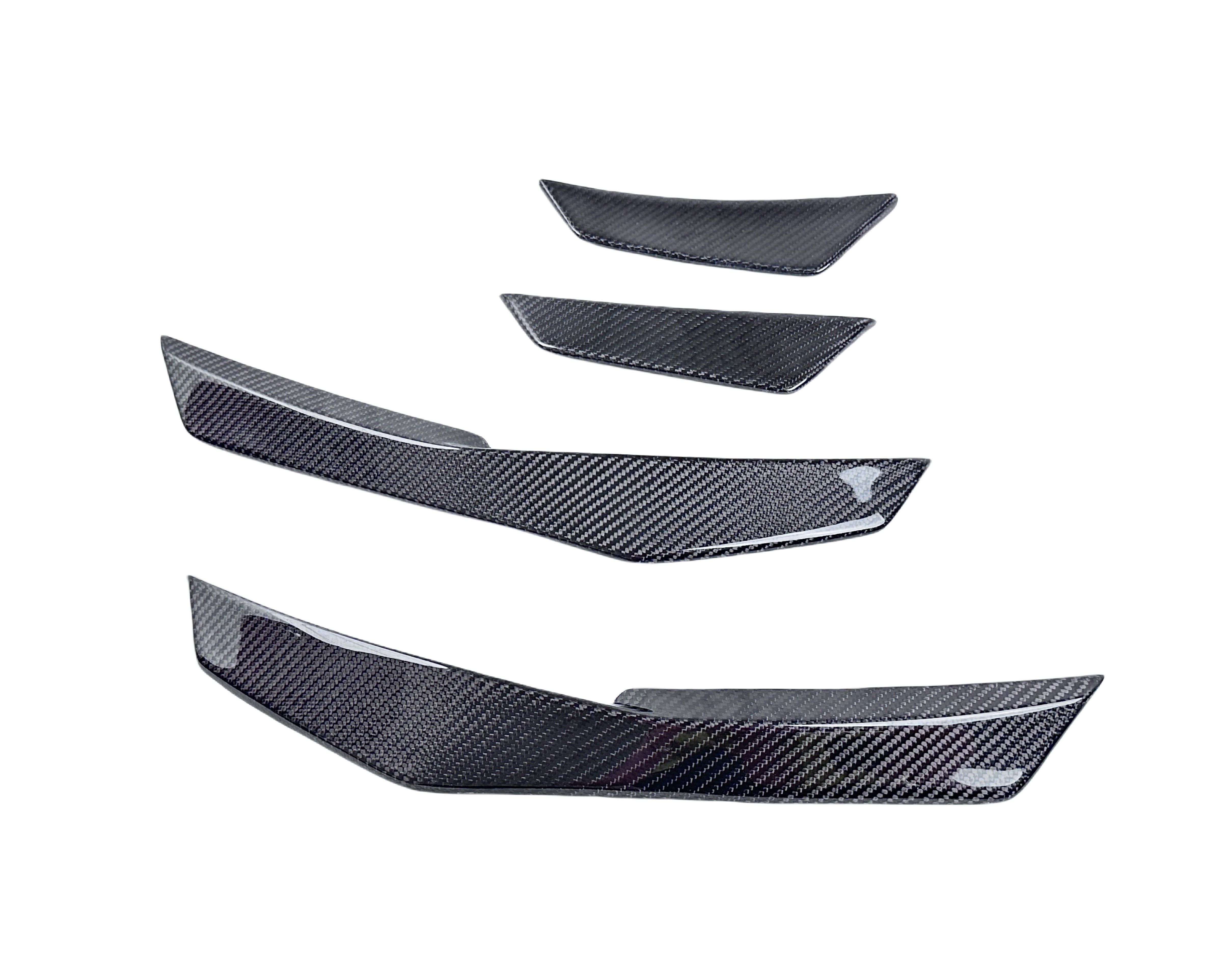 Audi R8 Gen 2 Pre-Facelift 2017 2018 2019 with Aftermarket Parts - M Style Front Canards Carbon Fiber from Aero Republic
