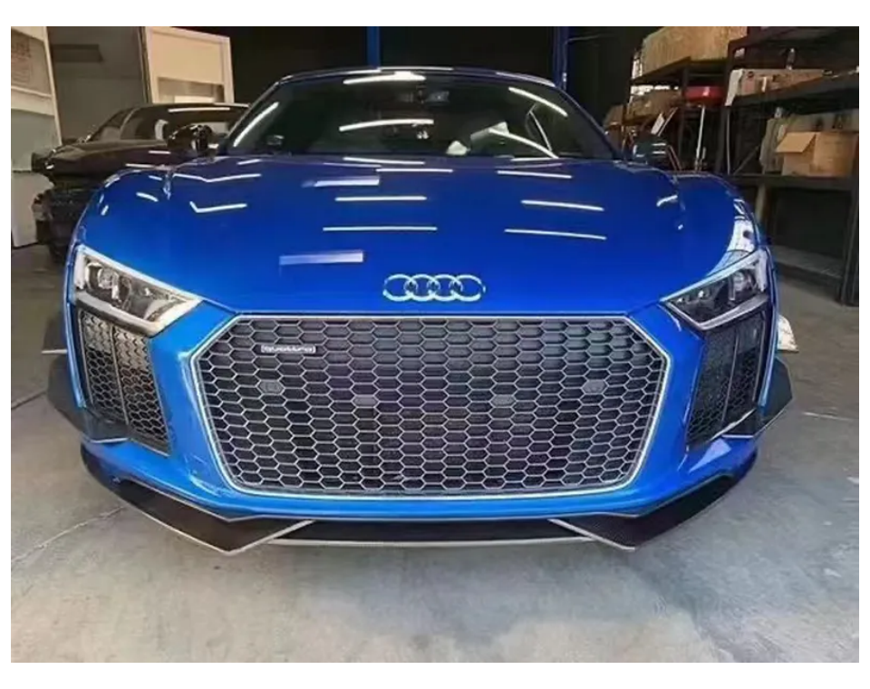 Audi R8 Gen 2 Pre-Facelift 2017 2018 2019 with Aftermarket Parts - Front Lip Carbon Fiber from Aero Republic