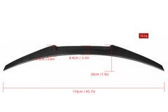 Audi RS5 S5 A5 B8 B8.5 Sportback Sedan 2008 2009 2010 2011 2012 2013 2014 2015 2016 with Aftermarket Parts - M4 Style Rear Lip Spoiler Carbon Fiber from Aero Republic