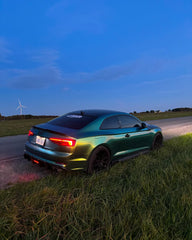 Audi RS5 S5 A5 B9 2017 2018 2019 2020 2021 2022 2023 2024 with Aftermarket Parts - M4 Style Rear Lip Spoiler Pre-preg Carbon Fiber from Aero Republic