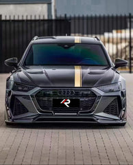 Audi RS6 C8 2020-ON with Aftermarket Parts - M Style Hood Carbon Fiber / FRP from Aero Republic