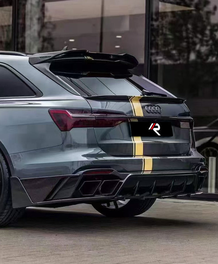 Audi RS6 C8 & RS7 C8 2020-ON with Aftermarket Parts - M Style Rear Diffuser Carbon Fiber / FRP from?Aero Republic