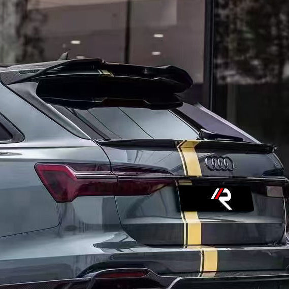 Audi RS6 C8 2020-ON with Aftermarket Parts - M Style Rear Side Spoiler Carbon Fiber / FRP from?Aero Republic