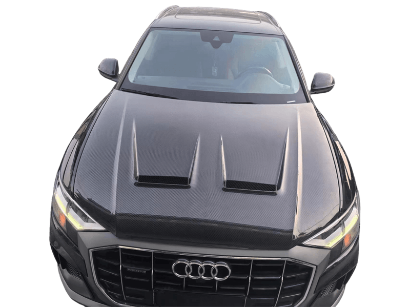 Audi RSQ8 SQ8 Q8 2020-ON with Aftermarket Parts - Hood Dry Pre-preg Carbon Fiber from Aero Republic