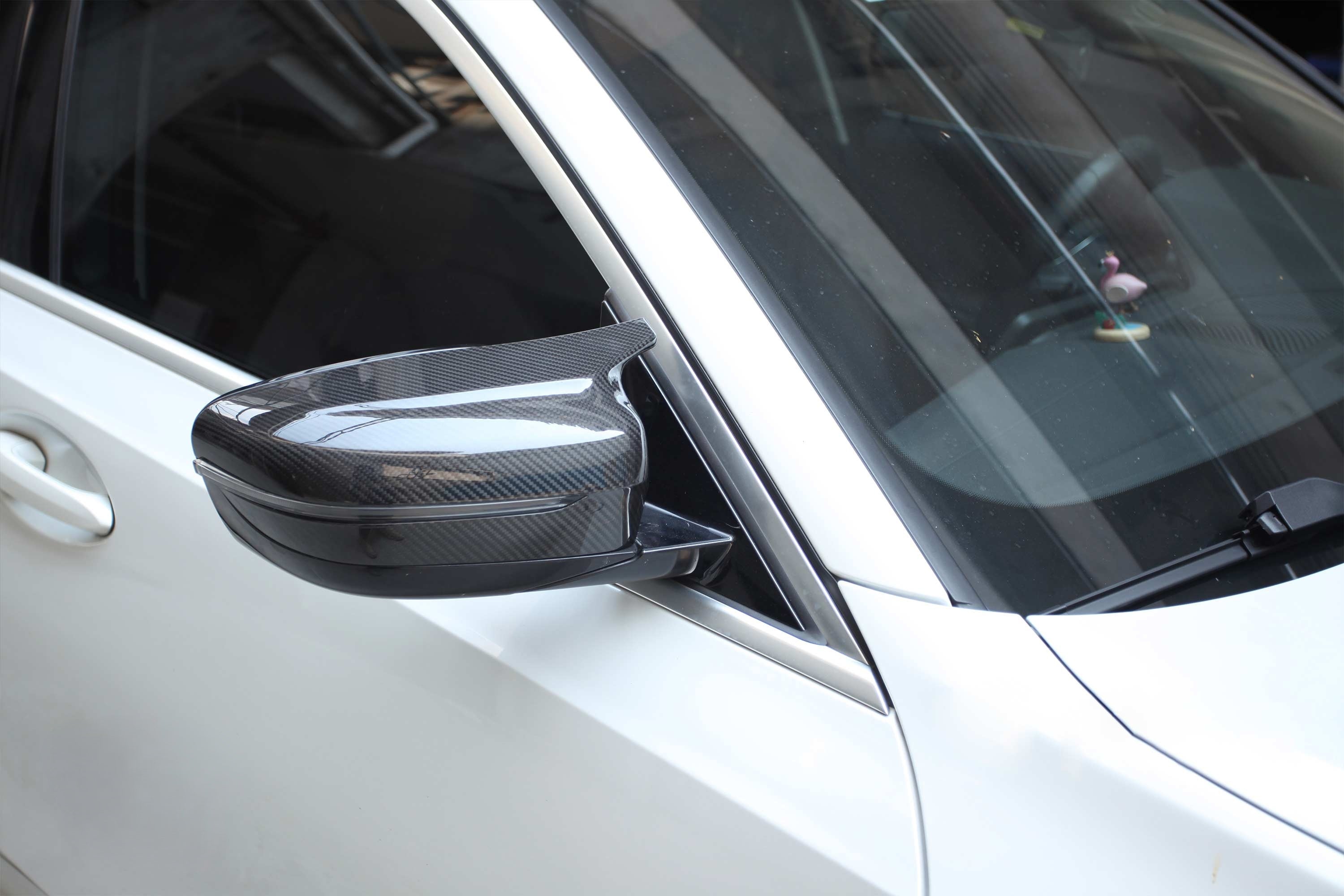 BMW 2 Series 230 G42 2022-ON (Left Hand Drive Only) with Aftermarket Parts - F9X Style / LHD Replacement Mirror Caps Dry Pre-preg Carbon Fiber from Aero Republic