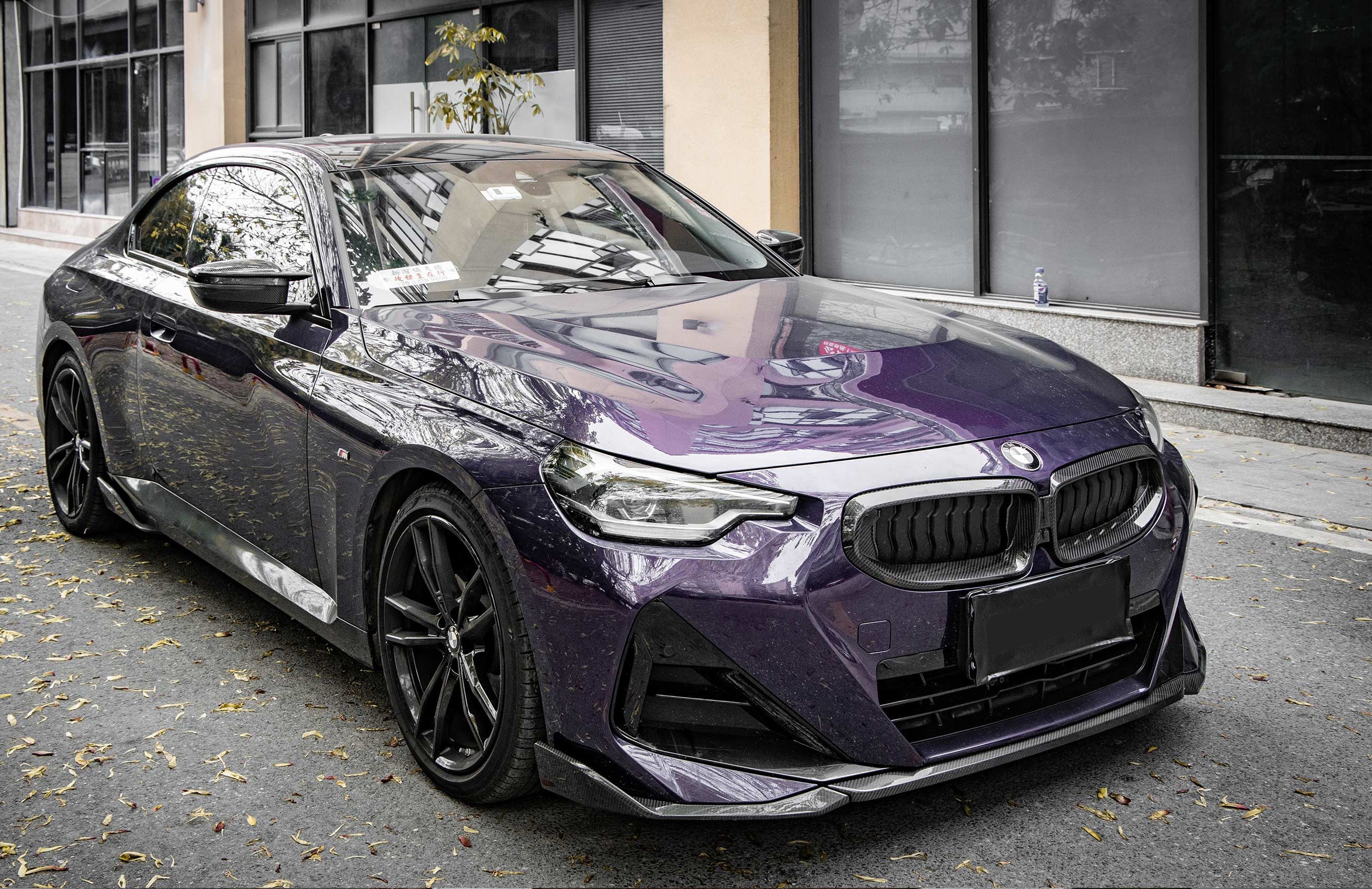 BMW 2 Series M240 230 (with M-Package bumper only, does not fit base bumper) G42 2022 2023 2024 with Aftermarket Parts - MP Style Rear Side Diffuser?Pre-preg Carbon Fiber from Aero Republic