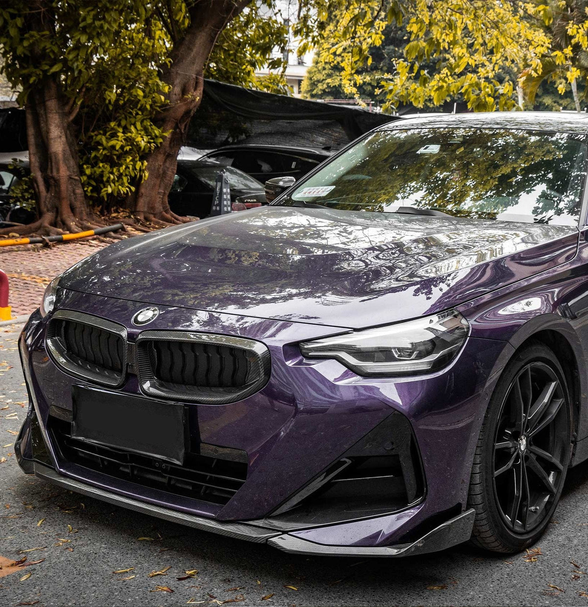 BMW 2 Series M240 230 (with M-Package bumper only, does not fit base bumper) G42 2022 2023 2024 with Aftermarket Parts - MP Style Rear Side Diffuser?Pre-preg Carbon Fiber from Aero Republic