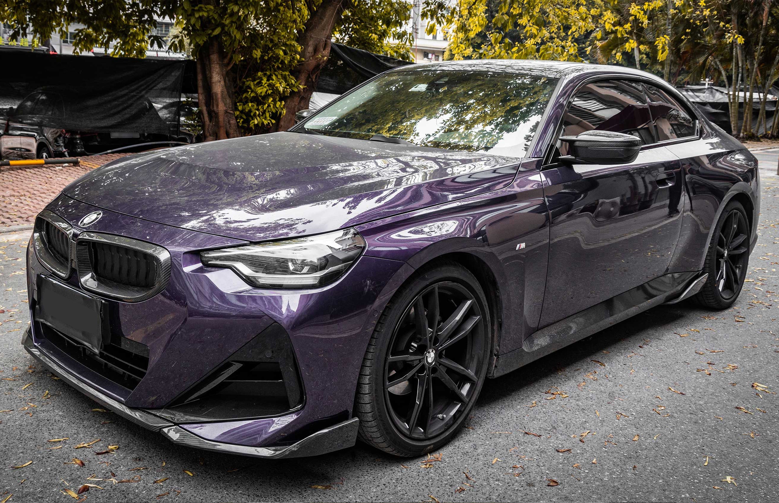 BMW 2 Series M240 230 (with M-Package bumper only, does not fit base bumper) G42 2022 2023 2024 with Aftermarket Parts - MP Style Rear Side Diffuser?Pre-preg Carbon Fiber from Aero Republic