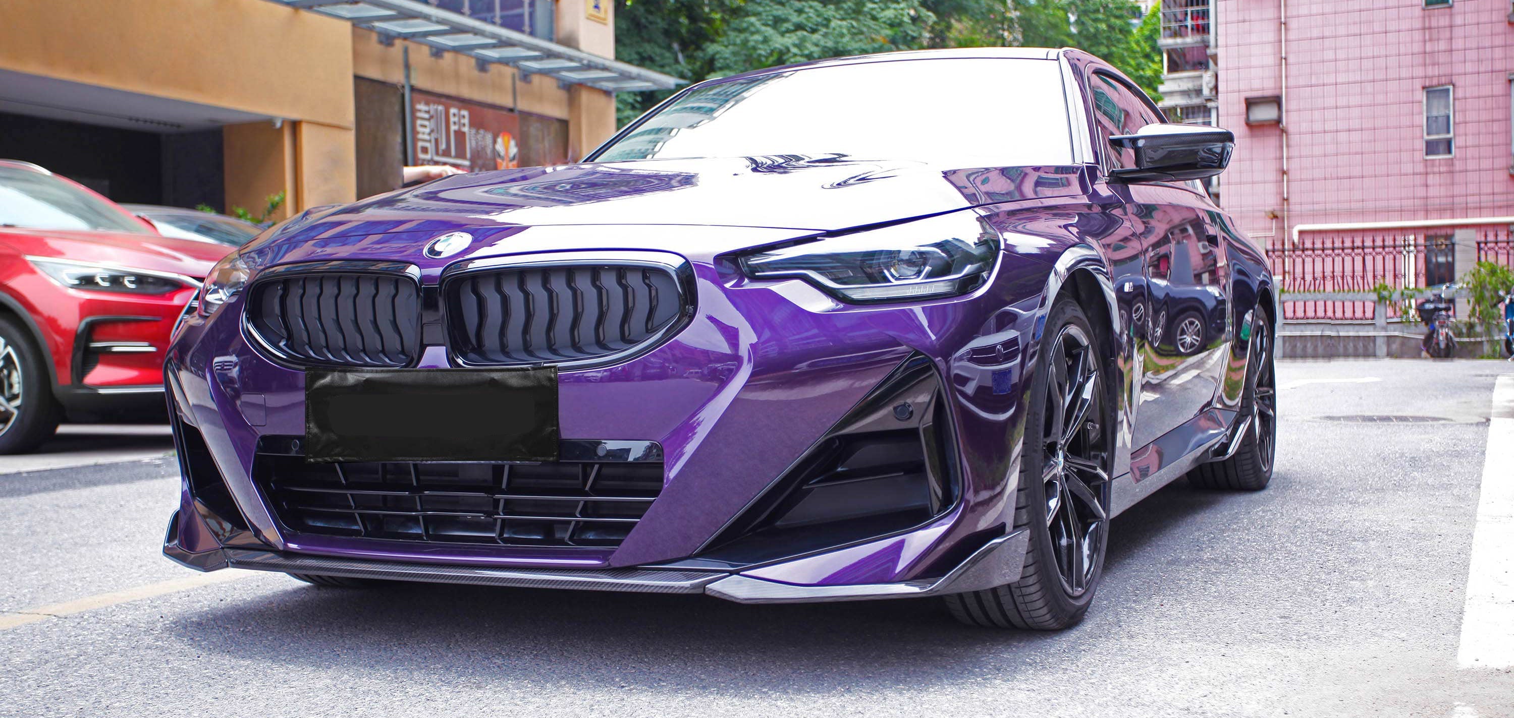 BMW 2 Series M240 230 (with M-Package bumper only, does not fit base bumper) G42 2022 2023 2024 with Aftermarket Parts - MP Style Rear Side Diffuser?Pre-preg Carbon Fiber from Aero Republic