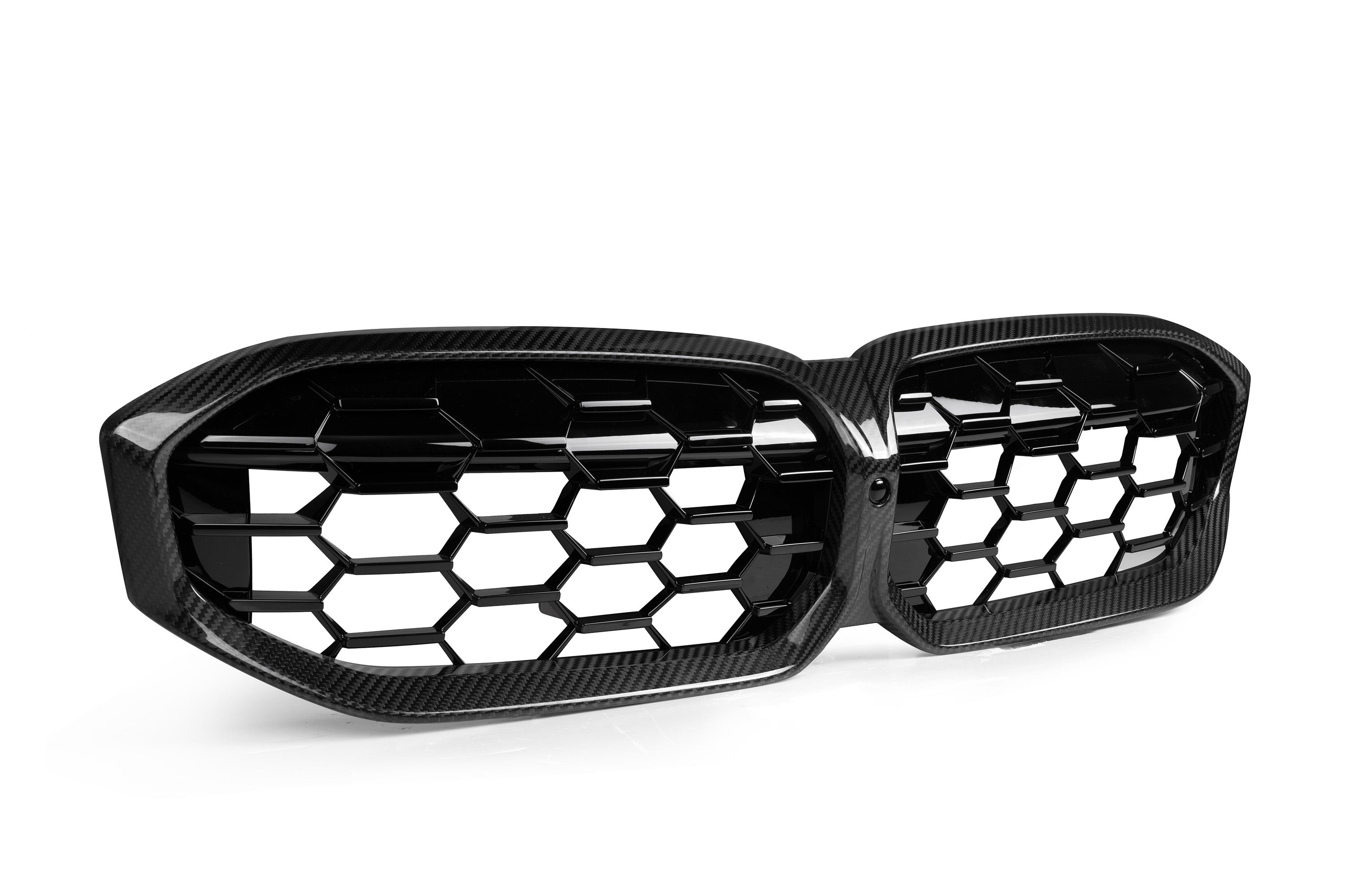 BMW 3 Series M340 330 320 G20 G21 LCI 2023 2024 with Aftermarket Parts - Dual Slat Front Kidney Grill Pre-preg Carbon Fiber from Aero Republic