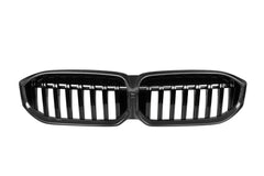 BMW 3 Series M340 330 320 G20 G21 LCI 2023 2024 with Aftermarket Parts - Single Slat Front Kidney Grill Pre-preg Carbon Fiber from Aero Republic