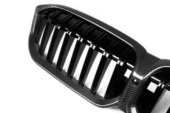 BMW 3 Series M340 330 320 G20 G21 LCI 2023 2024 with Aftermarket Parts - Single Slat Front Kidney Grill Pre-preg Carbon Fiber from Aero Republic