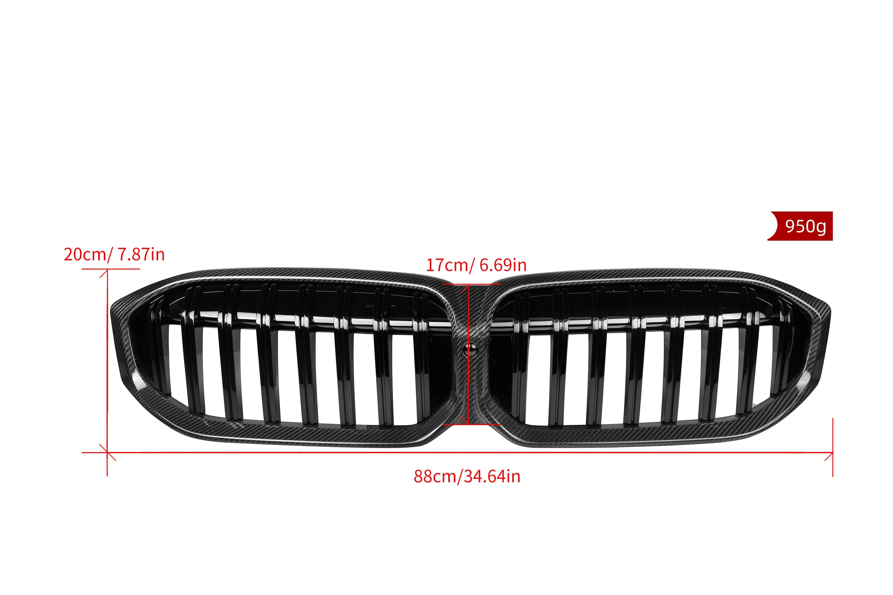BMW 3 Series M340 330 320 G20 G21 LCI 2023 2024 with Aftermarket Parts - Single Slat Front Kidney Grill Pre-preg Carbon Fiber from Aero Republic