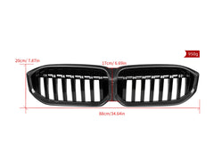 BMW 3 Series M340 330 320 G20 G21 LCI 2023 2024 with Aftermarket Parts - Single Slat Front Kidney Grill Pre-preg Carbon Fiber from Aero Republic