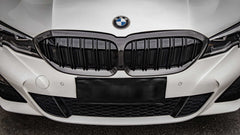 BMW 3 Series M340 330 320 G20 G21 Pre-LCI 2019 2020 2021 2022?with Aftermarket Parts - Dual Slat Front Kidney Grill ABS?from Aero Republic