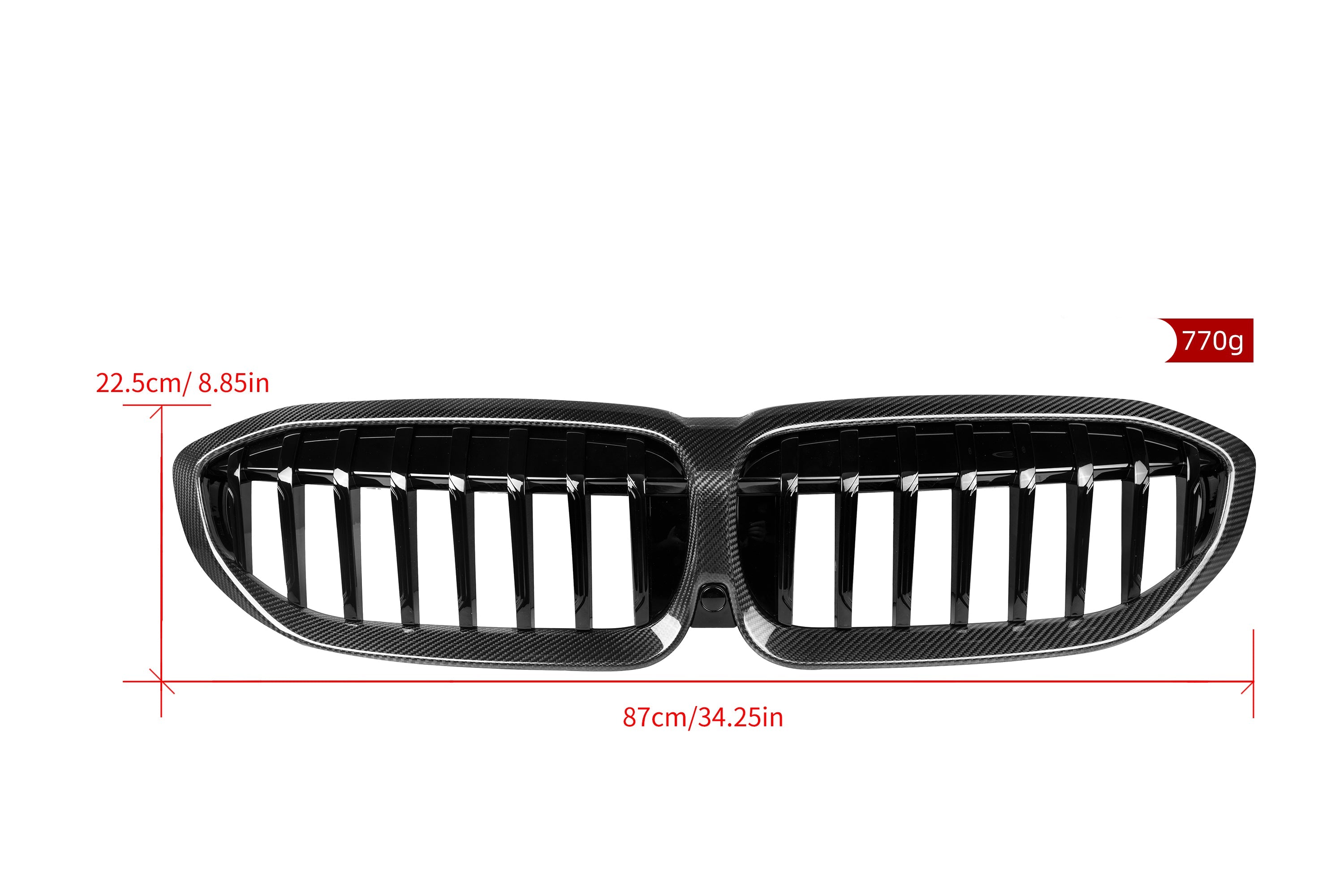 BMW 3 Series M340 330 320 G20 G21 Pre-LCI 2019 2020 2021 2022?with Aftermarket Parts - Single Slat Front Kidney Grill Pre-preg Carbon Fiber?from Aero Republic