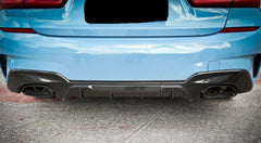 BMW 3 Series M340i 330i (With M-package Bumper, Does Not Fit Base Model Bumper) Pre-LCI G20 G21 2019 2020 2021 2022 with Aftermarket Parts - MP Sports Rear Diffuser Pre-preg Carbon Fiber from Aero Republic