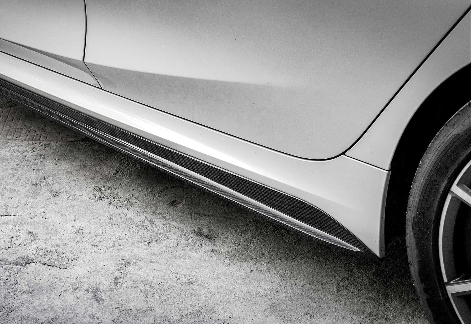BMW 3 Series M340i 330i (With M-package Bumper, Does Not Fit Base Model Bumper) Pre-LCI G20 G21 2019 2020 2021 2022 with Aftermarket Parts - MP Sports Side Skirts?Pre-preg Carbon Fiber from Aero Republic