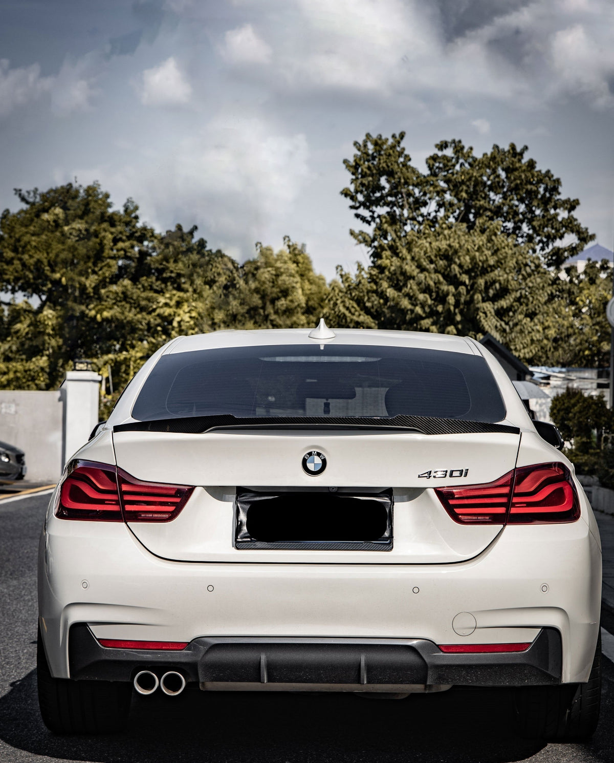 BMW 4 Series 440i 435i 430i 428i F32 Coupe 2014 2015 2016 2017 2018 2019 2020 &?M4 F82 Coupe 2014 2015 2016 2017 2018 2019 2020 with Aftermarket Parts - M4 Style Rear Lip Spoiler Pre-preg Carbon Fiber from Aero Republic