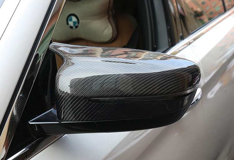 BMW 4 Series M440 430 G22 G23 2020 2021 (Left Hand Drive Only) & 430 G22 G23 G26 2022-ON (Left Hand Drive Only) & I4 eDrive40 G26 2022-ON (Left Hand Drive Only) with Aftermarket Parts - F9X Style / LHD Replacement Mirror Caps Dry Pre-preg Carbon Fiber from Aero Republic