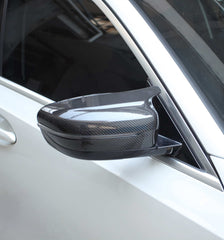 BMW 4 Series M440 430 G22 G23 2020 2021 (Left Hand Drive Only) & 430 G22 G23 G26 2022-ON (Left Hand Drive Only) & I4 eDrive40 G26 2022-ON (Left Hand Drive Only) with Aftermarket Parts - F9X Style / LHD Replacement Mirror Caps Dry Pre-preg Carbon Fiber from Aero Republic