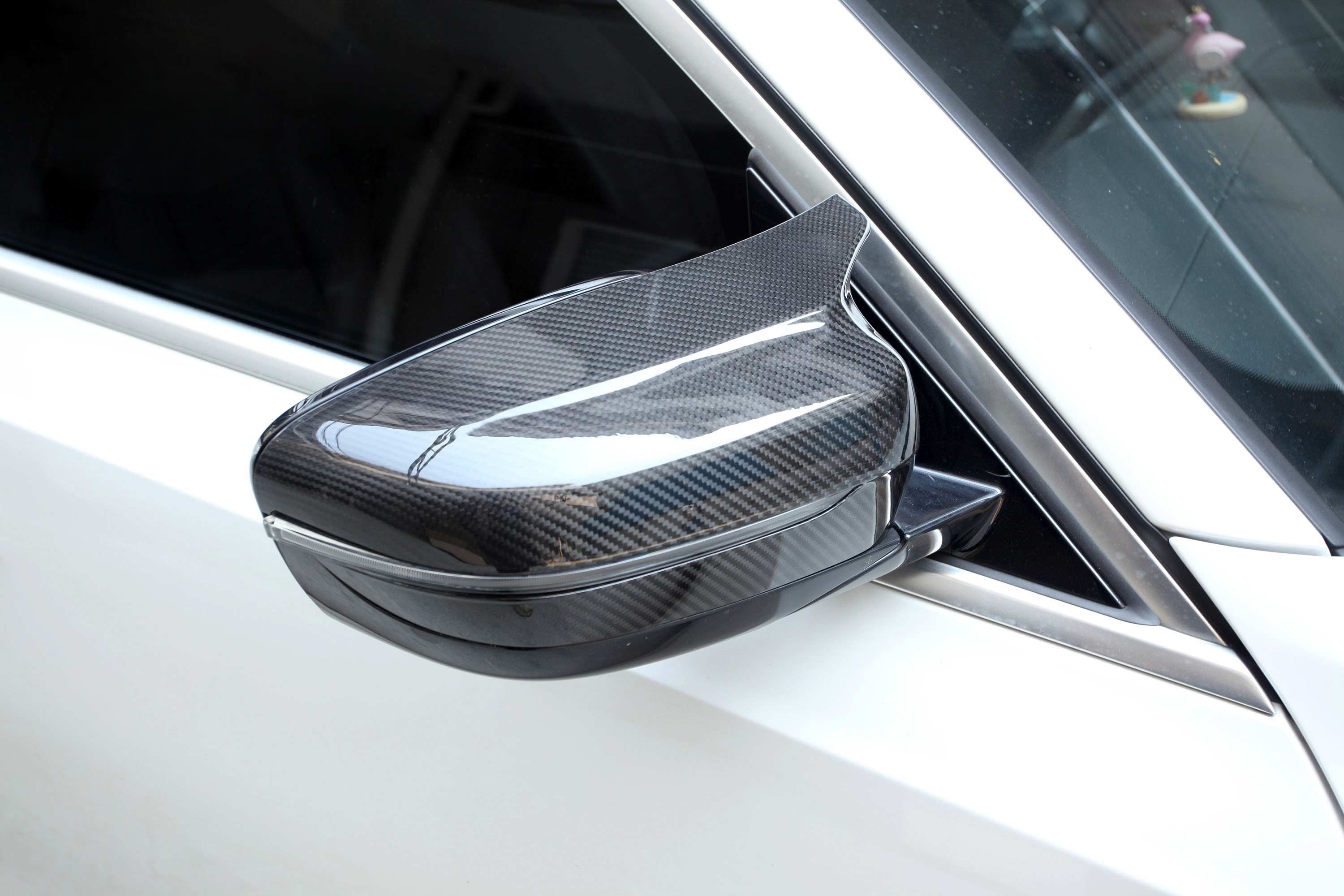 BMW 4 Series M440 430 G22 G23 2020 2021 (Left Hand Drive Only) & 430 G22 G23 G26 2022-ON (Left Hand Drive Only) & I4 eDrive40 G26 2022-ON (Left Hand Drive Only) with Aftermarket Parts - F9X Style / LHD Replacement Mirror Caps Dry Pre-preg Carbon Fiber from Aero Republic