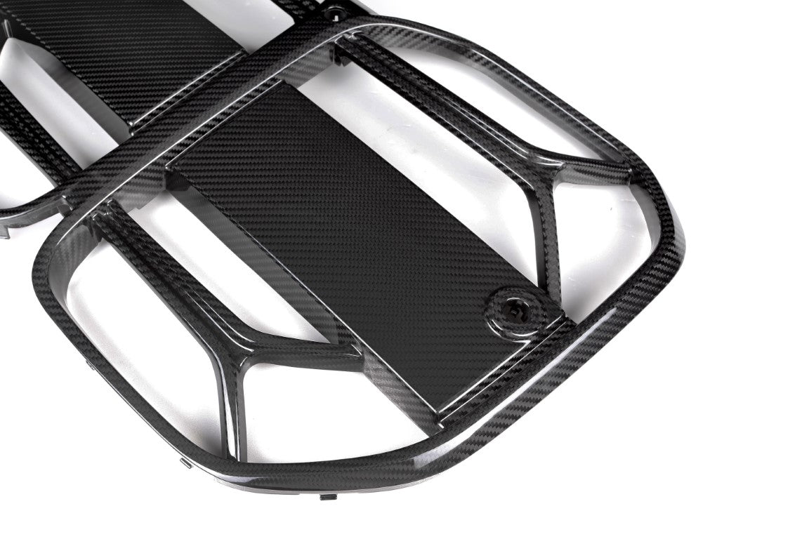 BMW 4 Series M440 430 G22 G23 2020 2021 2022 2023 2024 with Aftermarket Parts - CSL / Without ACC & CSL / With ACC Front Kidney Grill Pre-preg Carbon Fiber from Aero Republic