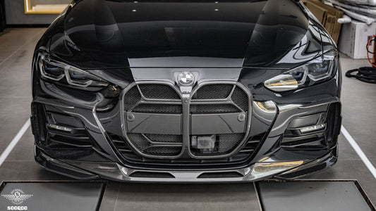 BMW 4 Series M440 430 G22 G23 2020 2021 2022 2023 2024 with Aftermarket Parts - CSL / Without ACC & CSL / With ACC Front Kidney Grill Pre-preg Carbon Fiber from Aero Republic