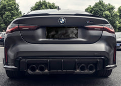 BMW 4 Series M440 430 G22 2020 2021 2022 2023 2024 & M4 G82 2021 2022 2023 2024 with Aftermarket Parts - M Style Rear Lip Spoiler Pre-preg Carbon Fiber from Aero Republic