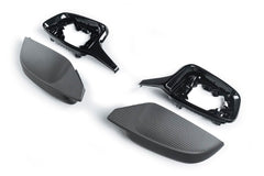 BMW 4 Series M440 G22 G23 G26 2022-ON LHD (Left Hand Drive Only) & I4 e Drive 40 G26 2022-ON LHD (Left Hand Drive Only) with Aftermarket Parts - G8X Style / LHD Replacement Mirror Caps Carbon Fiber from Aero Republic