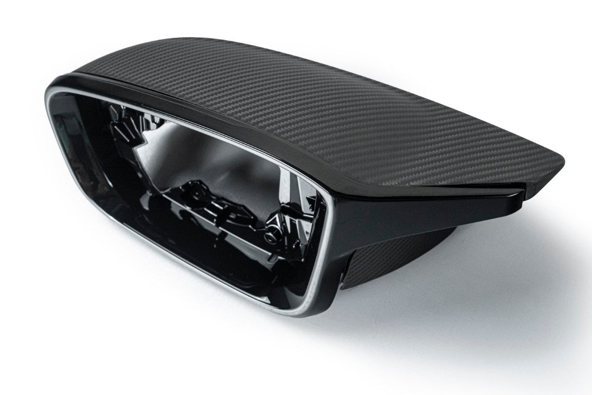 BMW 4 Series M440 G22 G23 G26 2022-ON LHD (Left Hand Drive Only) & I4 e Drive 40 G26 2022-ON LHD (Left Hand Drive Only) with Aftermarket Parts - G8X Style / LHD Replacement Mirror Caps Carbon Fiber from Aero Republic