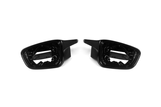 BMW 4 Series M440 G22 G23 G26 2022-ON LHD (Left Hand Drive Only) & I4 e Drive 40 G26 2022-ON LHD (Left Hand Drive Only) with Aftermarket Parts - G8X Style / LHD Replacement Mirror Caps Carbon Fiber from Aero Republic