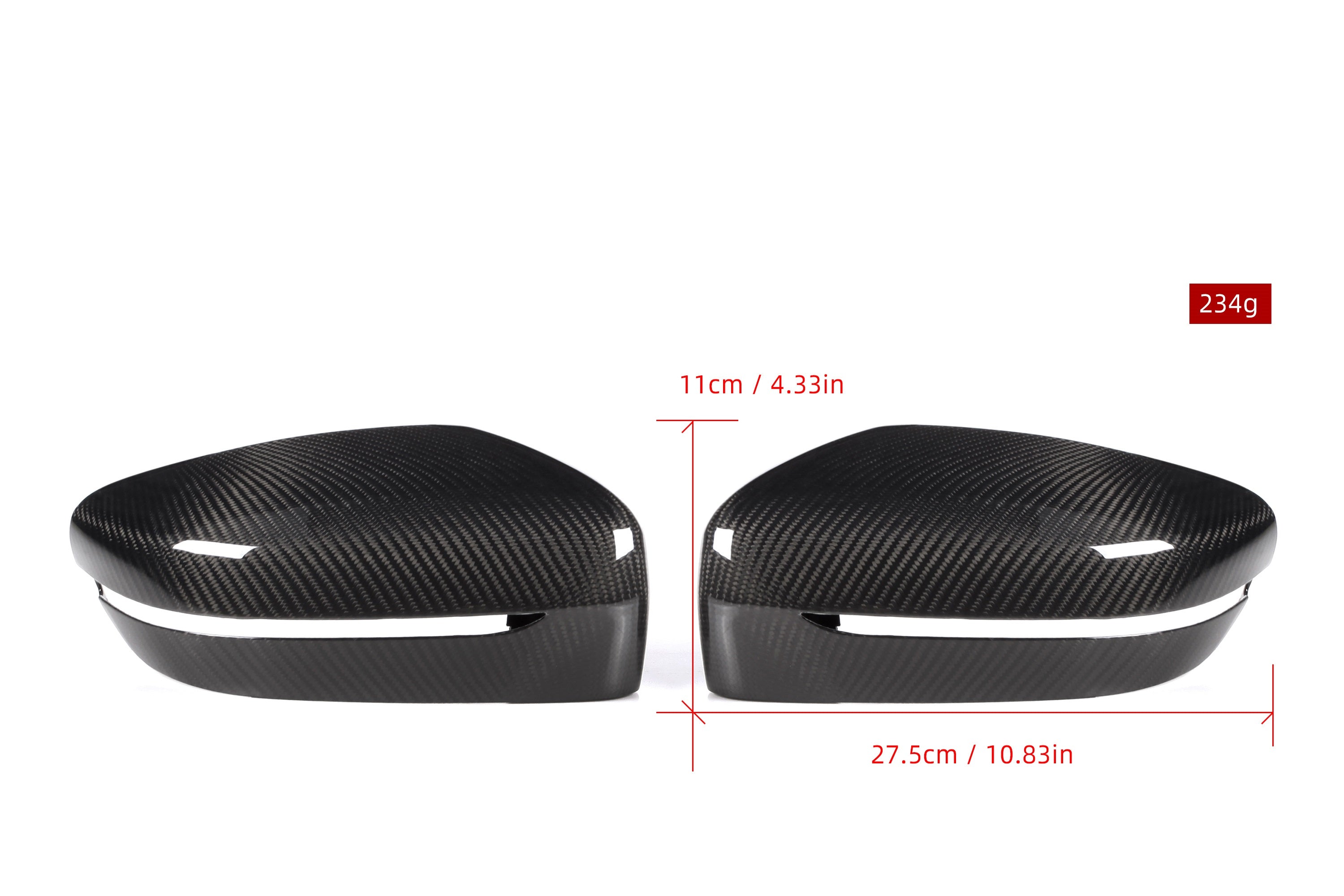 BMW 5 Series M550i 540i G30 (Both Fits Pre-LCI & LCI) 2018 2019 2020 2021 2022 2023 2024 LHD (Left Hand Drive Only) with Aftermarket Parts - OE Style Replacement Mirror Caps Carbon Fiber from Aero Republic